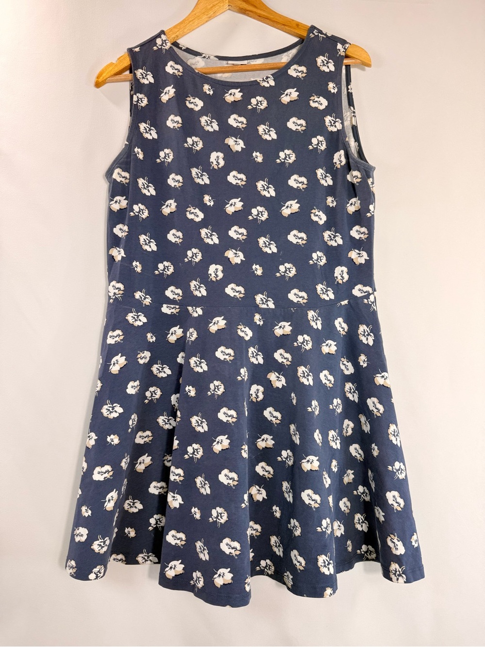 Lascana Floral Fit & Flare Dress Size 14 Blue White Sleeveless - Picture 3 of 8